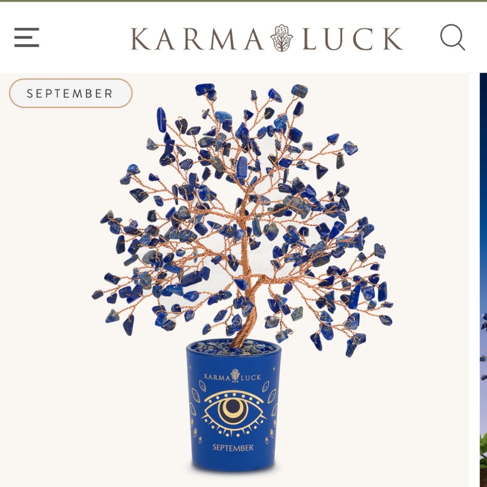 Karma and Luck Birthstone Tree - September Birthday NIB